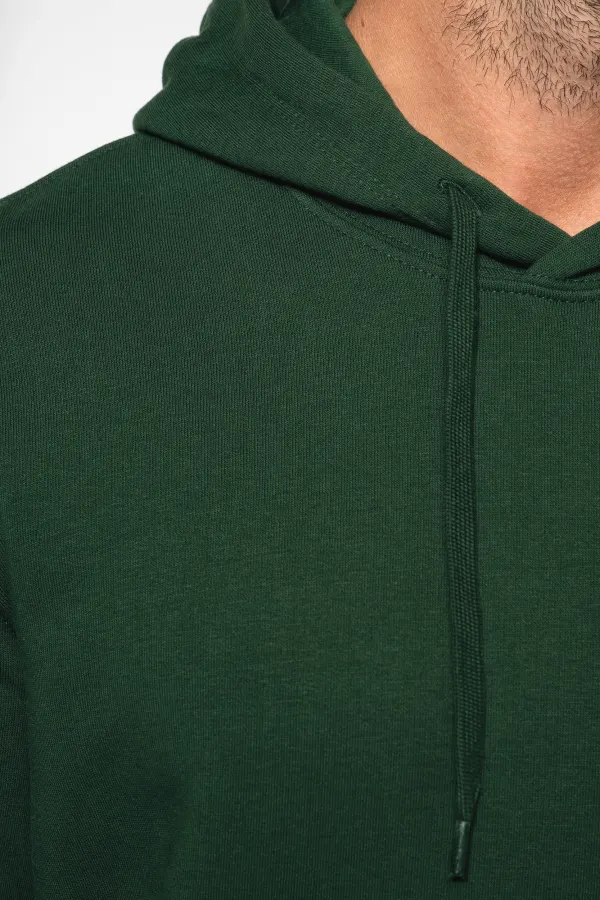 Sweat-shirt écoresponsable à capuche homme porté — vue 2