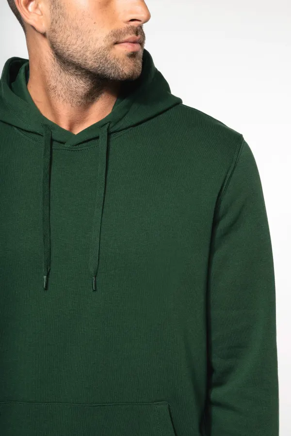 Sweat-shirt écoresponsable à capuche homme porté — vue 3