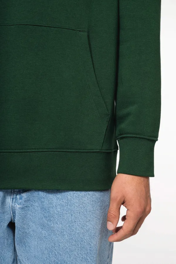 Sweat-shirt écoresponsable à capuche homme porté — vue 4