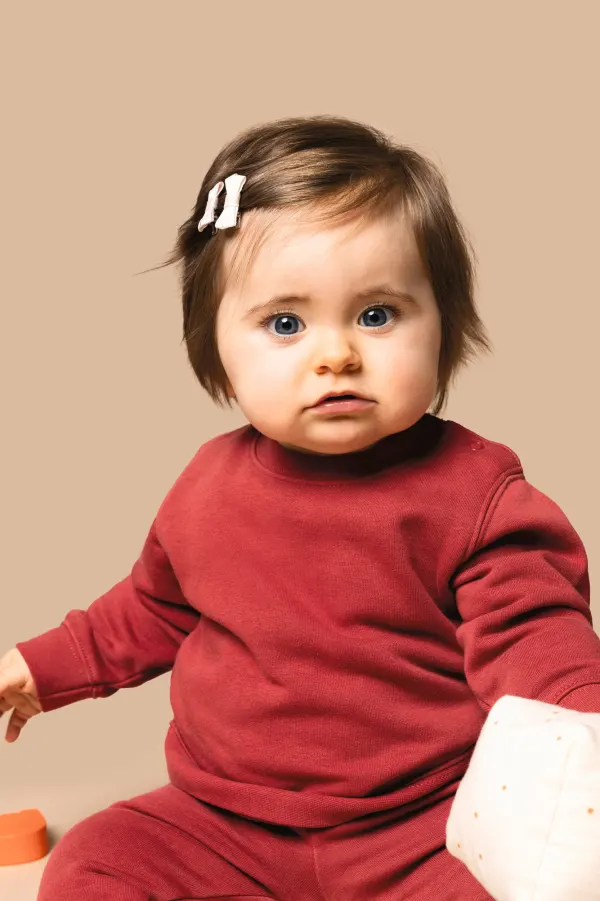 Sweat-shirt écoresponsable bébé porté — vue 3