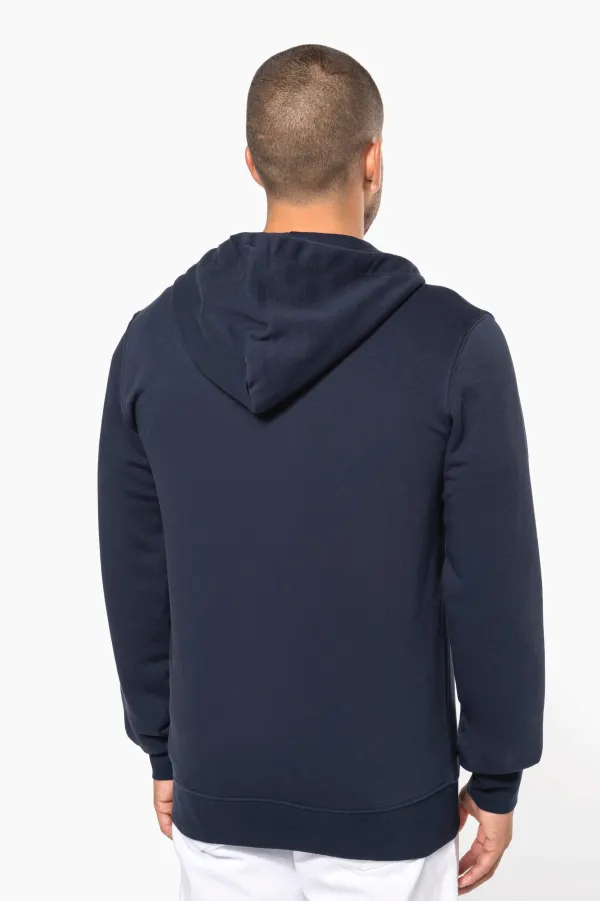 Sweat-shirt écoresponsable zippé à capuche homme porté — vue 2