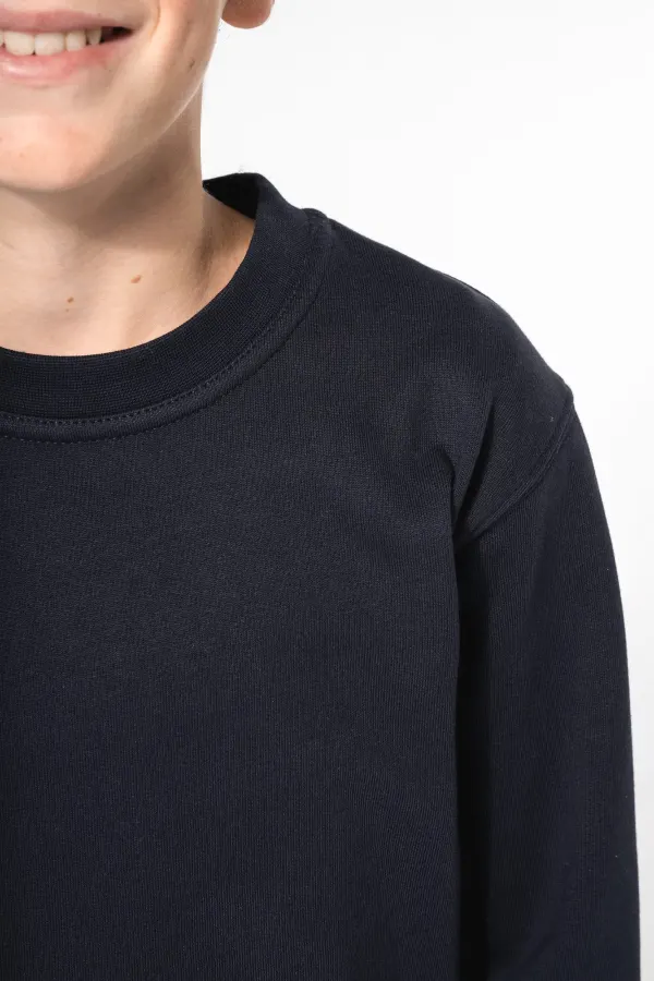 Sweat-shirt recyclé col rond enfant porté — vue 2