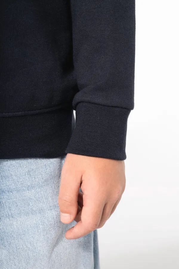 Sweat-shirt recyclé col rond enfant porté — vue 3