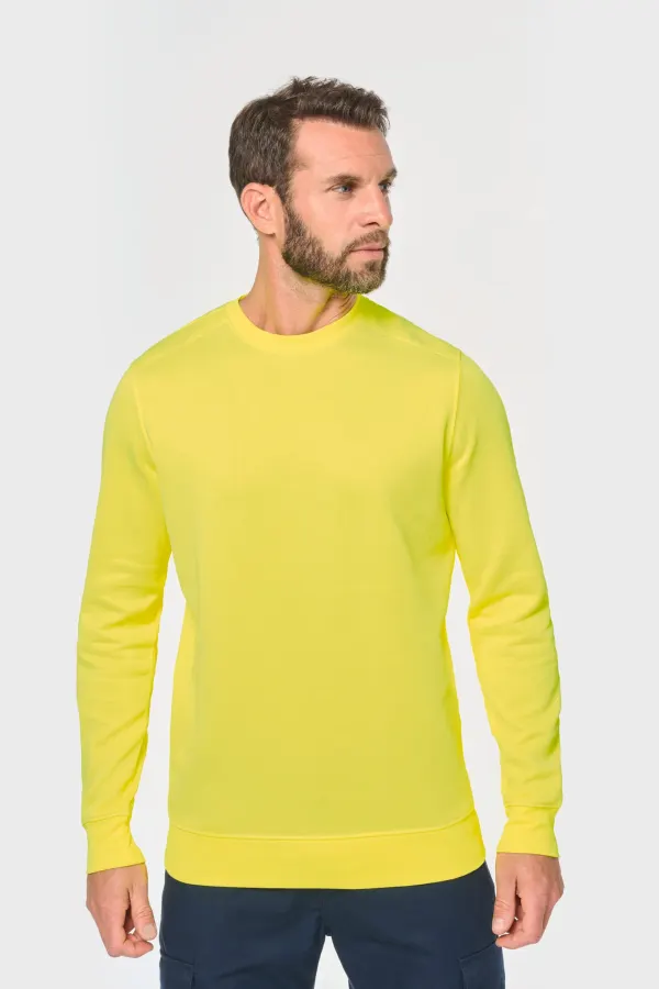 Sweat-shirt unisexe écoresponsable polyester/coton porté — vue 1