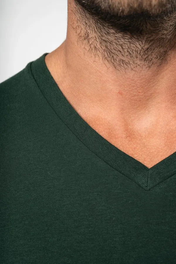 T-shirt Bio150 IC col V homme porté — vue 3