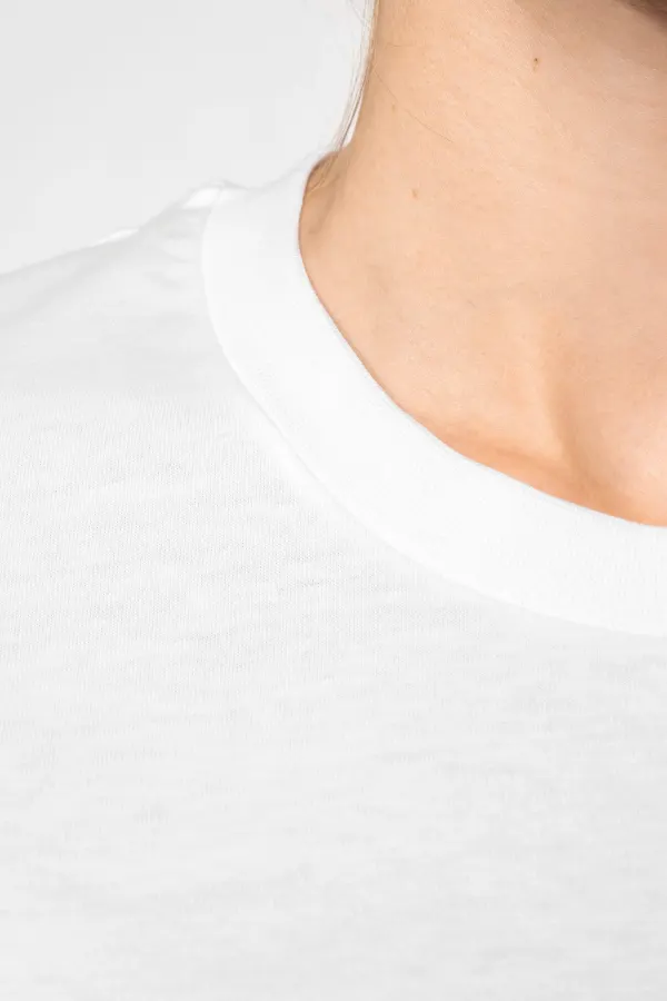 T-shirt col rond manches courtes unisexe porté — vue 2