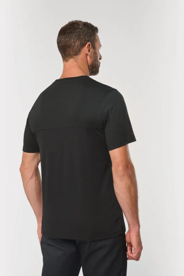 T-shirt de cuisine respirant unisexe porté — vue 1