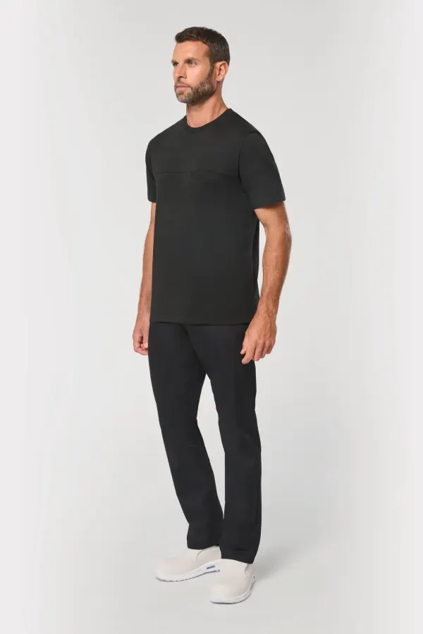 T-shirt de cuisine respirant unisexe porté — vue 3