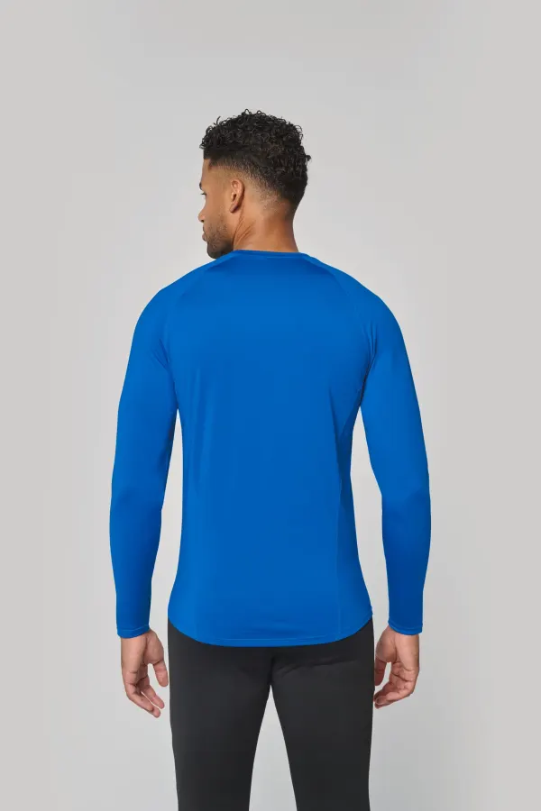 T-shirt double peau sport manches longues unisexe porté — vue 1