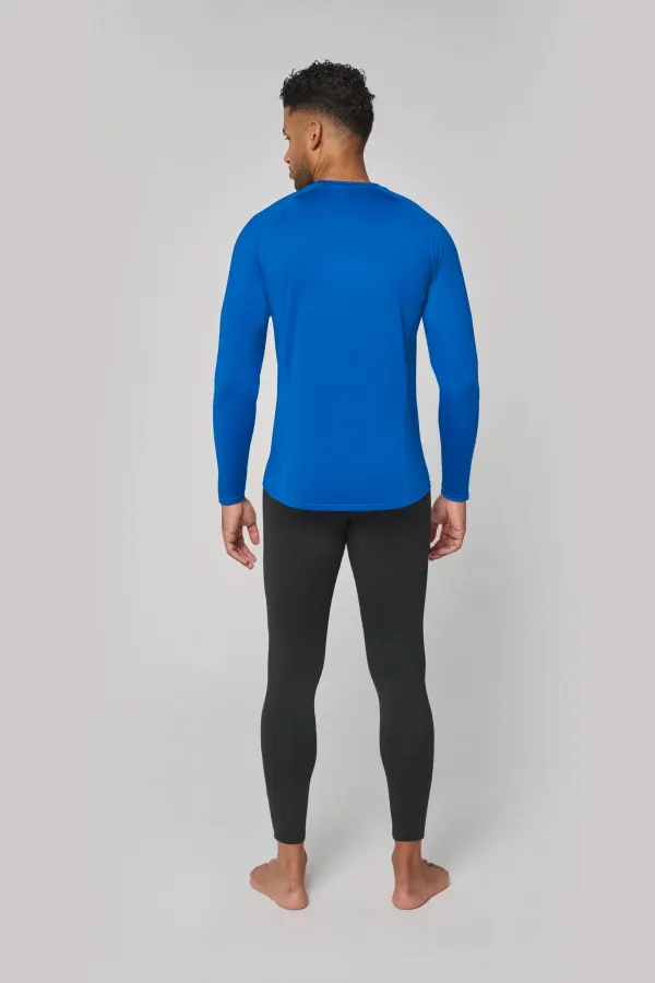 T-shirt double peau sport manches longues unisexe porté — vue 4