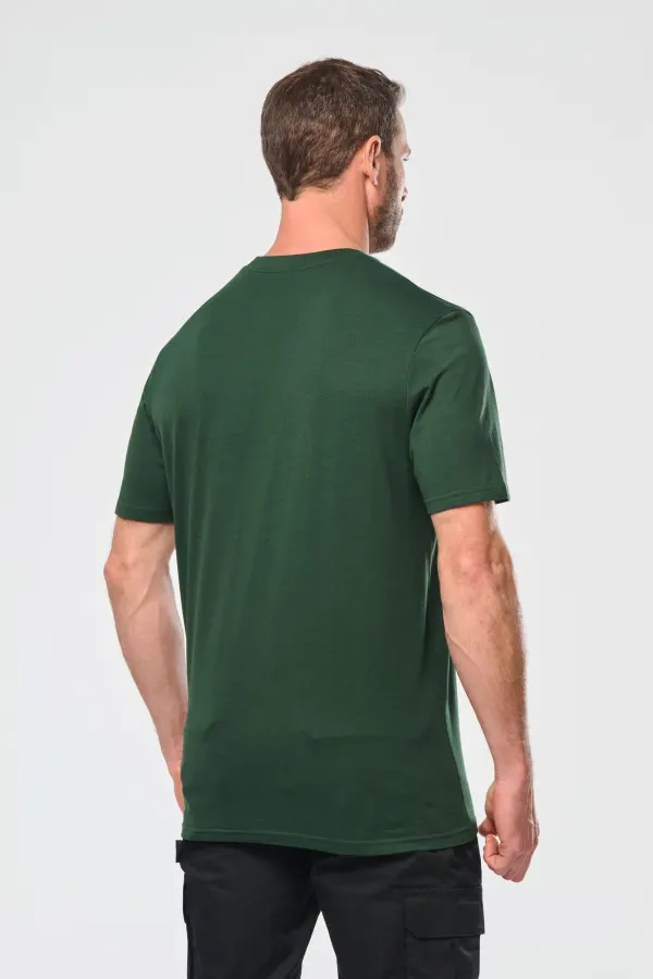 T-shirt écoresponsable manches courtes unisexe porté — vue 2