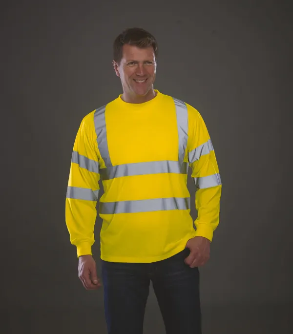 T-shirt haute visibilité manches longues porté — vue 1
