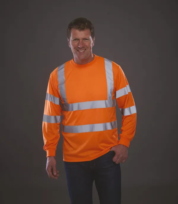 T-shirt haute visibilité manches longues porté — vue 2
