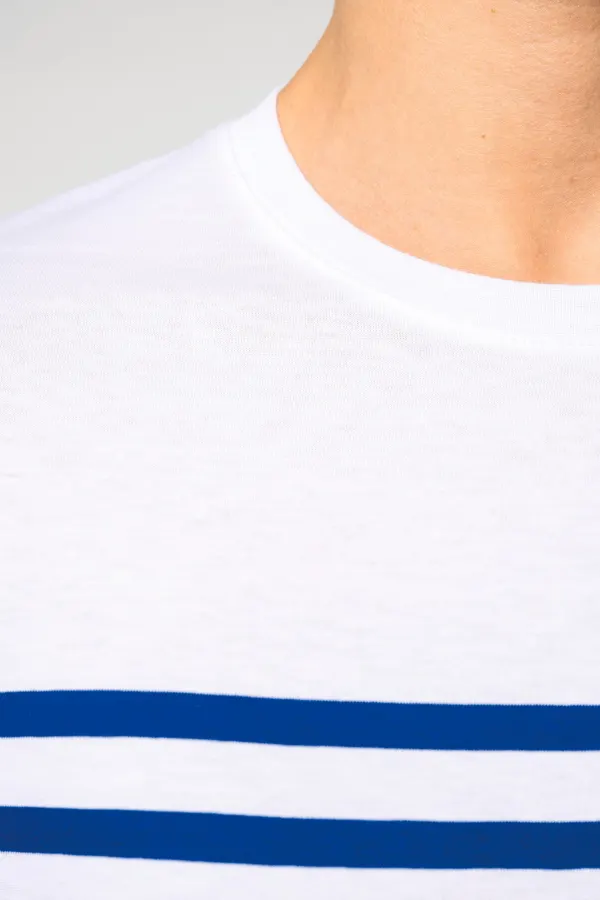 T-shirt marin col rond Bio homme porté — vue 3