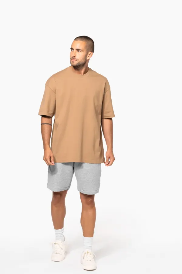 T-shirt unisexe oversize manches courtes porté — vue 2