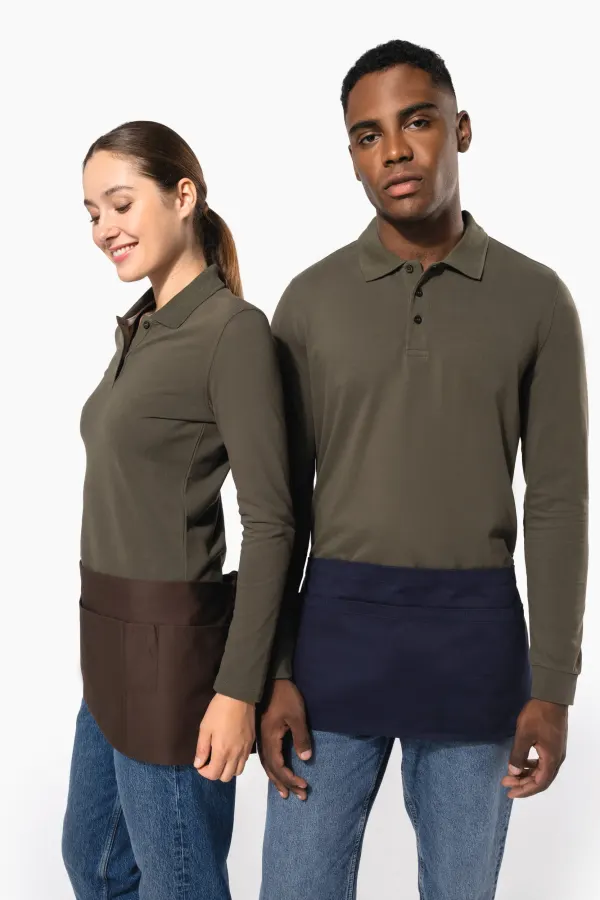 Tablier coton court porté — vue 2