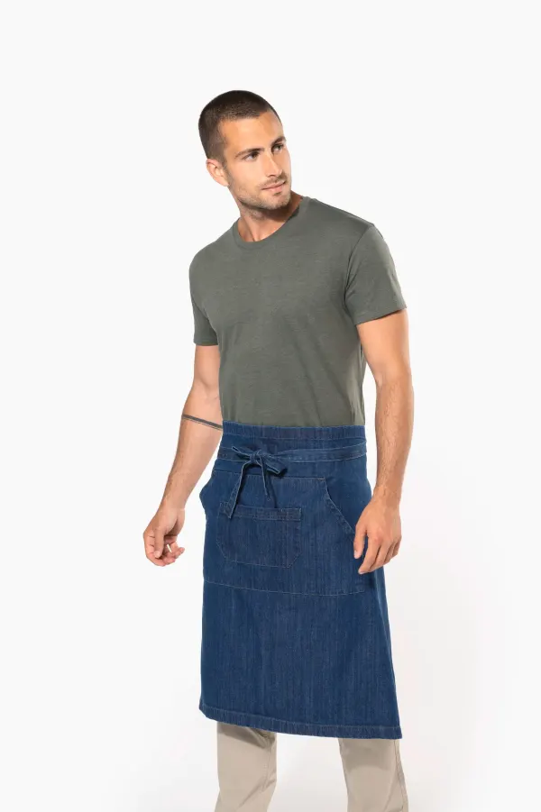Tablier coton long porté — vue 4