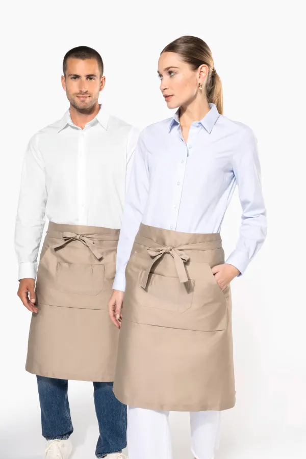 Tablier polycoton long porté — vue 3