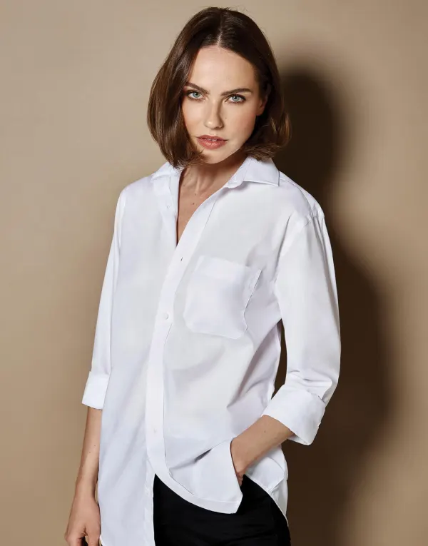 Tailored Fit Poplin Shirt porté — vue 1