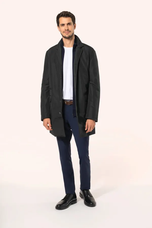 Trench structuré homme porté — vue 2