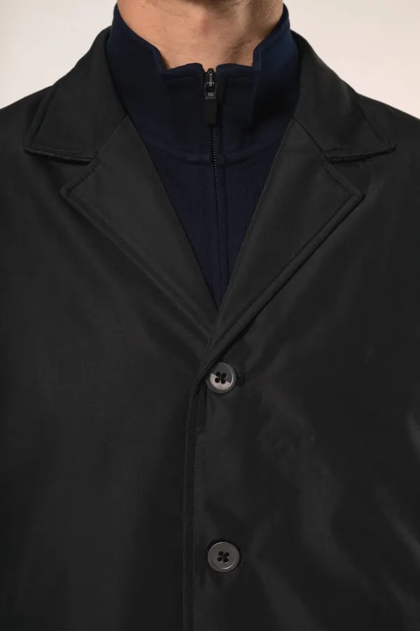 Trench structuré homme porté — vue 3