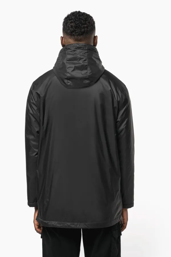 Veste à capuche avec doublure en micropolaire unisexe porté — vue 2