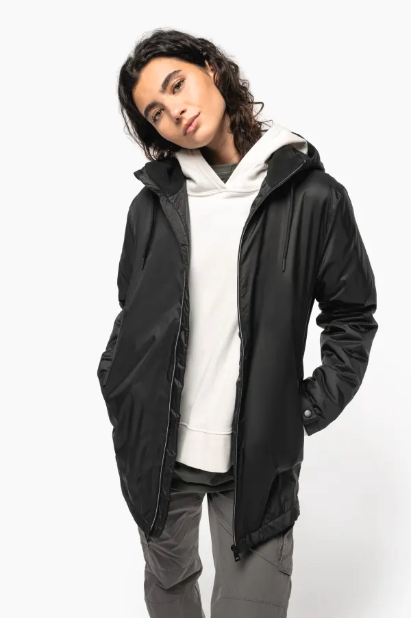 Veste à capuche avec doublure en micropolaire unisexe porté — vue 3