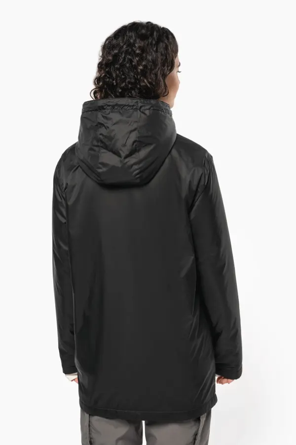 Veste à capuche avec doublure en micropolaire unisexe porté — vue 4