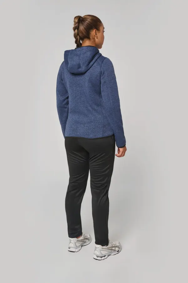Veste à capuche chinée femme porté — vue 3