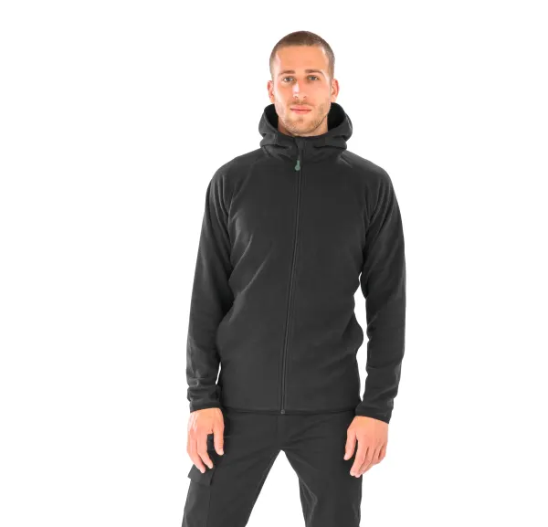 Veste à capuche en micropolaire recyclée porté — vue 1