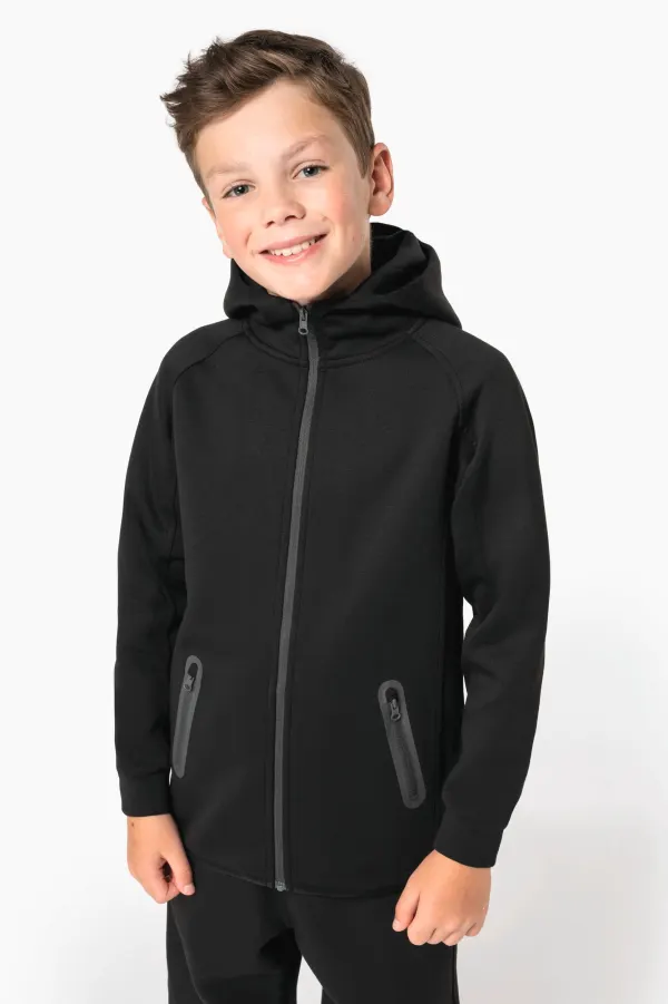 Veste à capuche performance enfant porté — vue 1