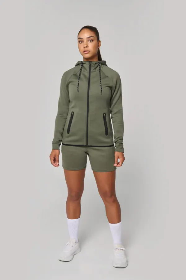 Veste à capuche performance  femme porté — vue 2