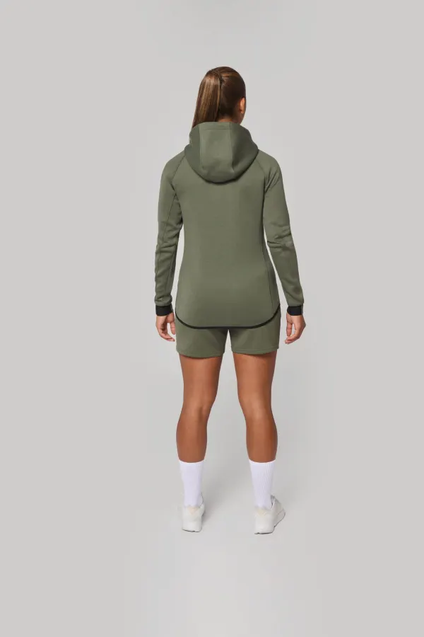 Veste à capuche performance  femme porté — vue 3