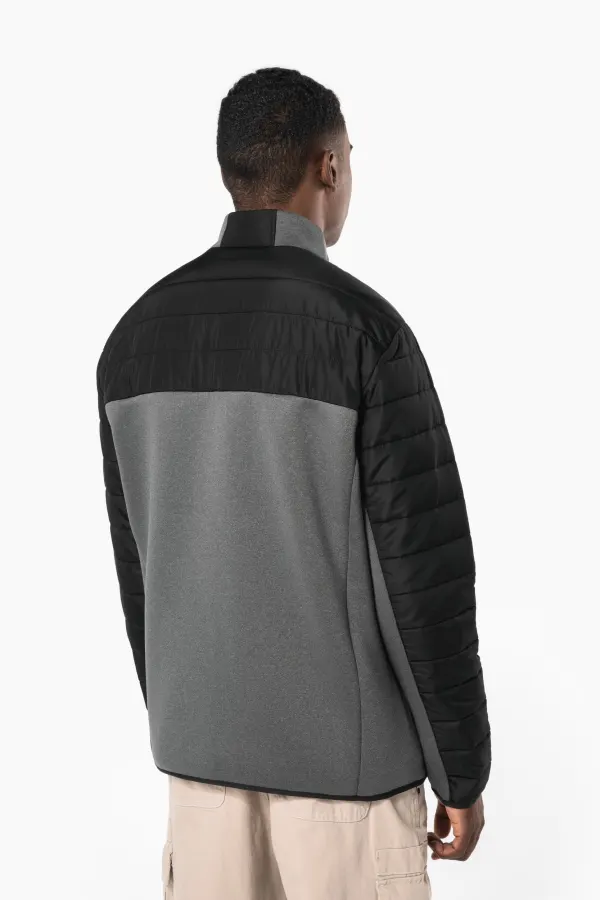 Veste bi-matière homme porté — vue 1