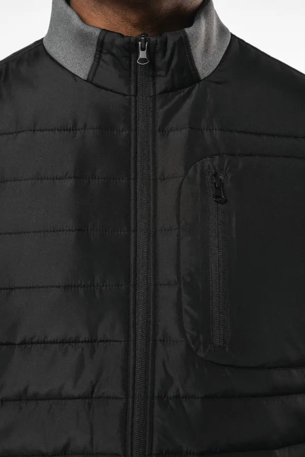Veste bi-matière homme porté — vue 2