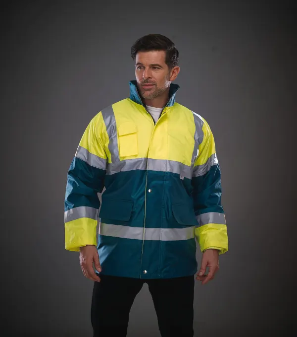 Veste contrastante haute visibilité porté — vue 1