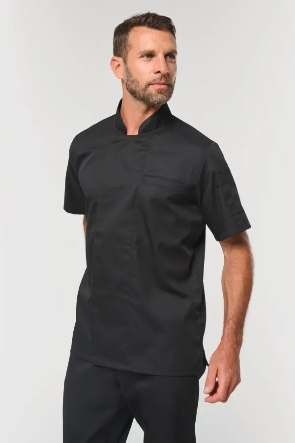 Veste de cuisine écoresponsable et respirante manches courtes unisexe porté — vue 3