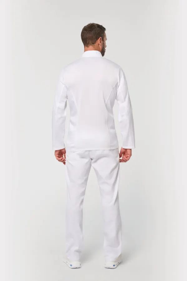 Veste de cuisine écoresponsable et respirante manches longues unisexe porté — vue 3