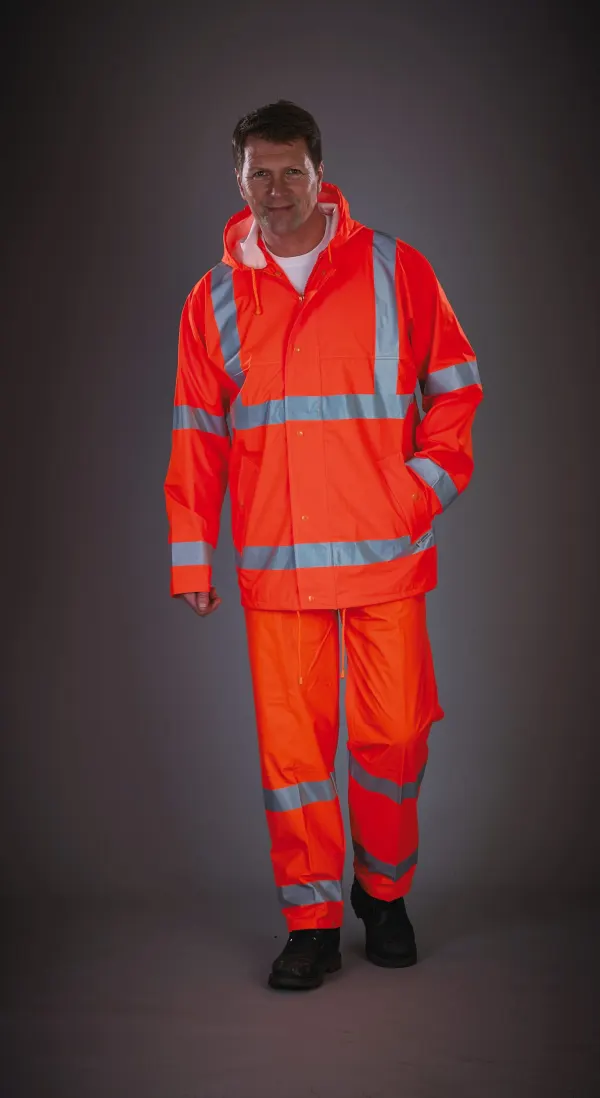 Veste de pluie respirante Hi-Vis Soft Flex porté — vue 1