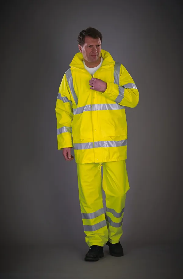 Veste de pluie respirante Hi-Vis Soft Flex porté — vue 2