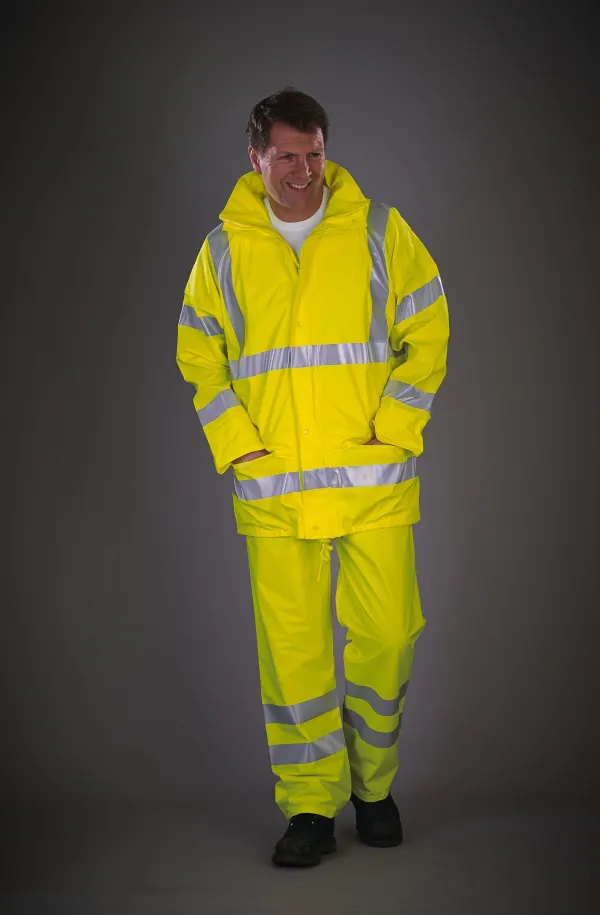 Veste de pluie respirante Hi-Vis Soft Flex porté — vue 4