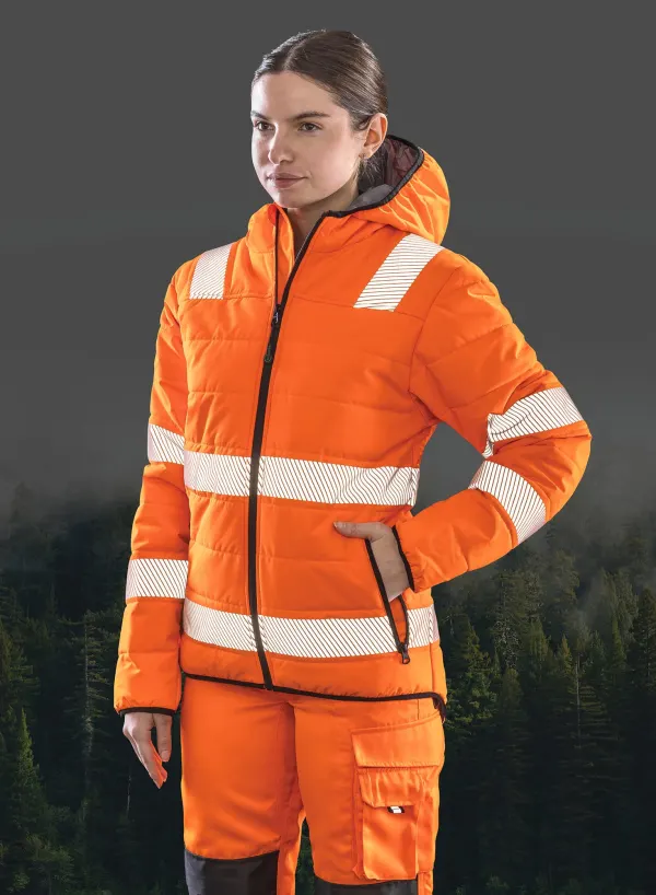 Veste de sécurité recyclée ripstop padded porté — vue 1
