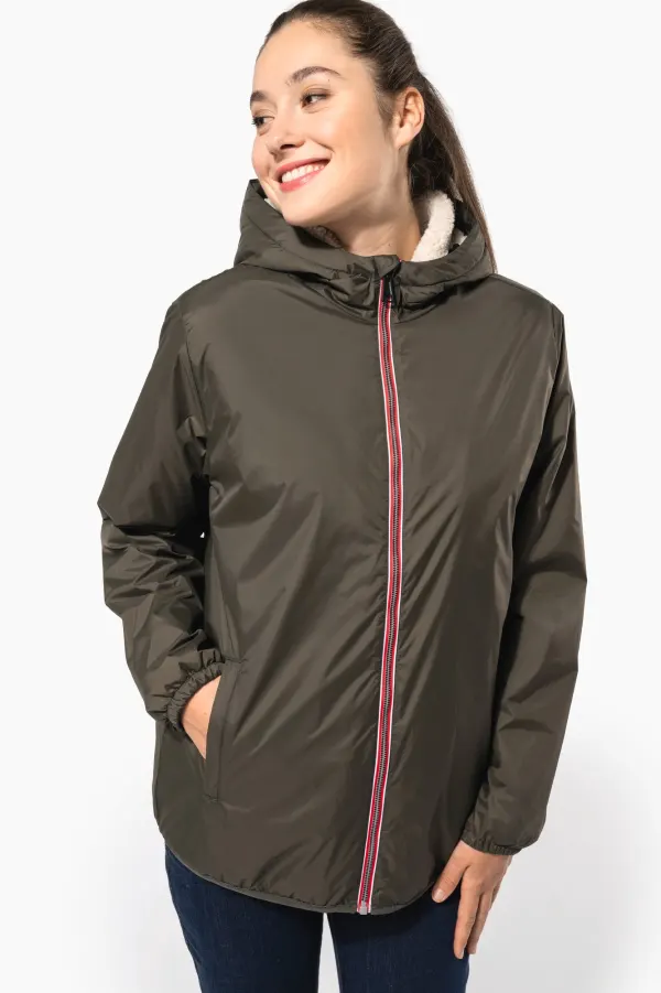 Veste doublée sherpa unisexe porté — vue 2