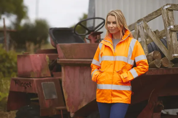 Veste haute visibilité "Management" femme porté — vue 4