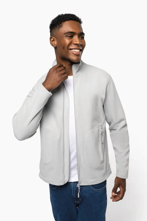 Veste micropolaire écoresponsable unisexe porté — vue 1