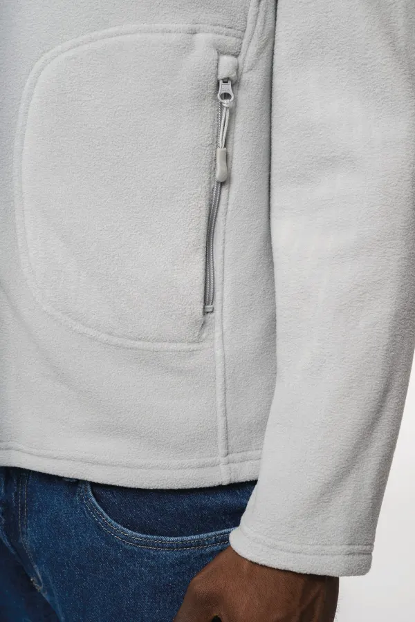 Veste micropolaire écoresponsable unisexe porté — vue 3