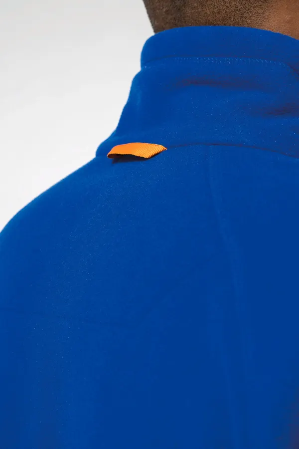 Veste micropolaire zippée manches raglan homme porté — vue 3
