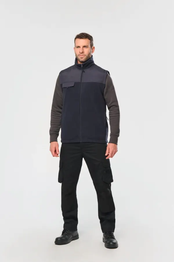 Veste polaire manches amovibles homme porté — vue 3
