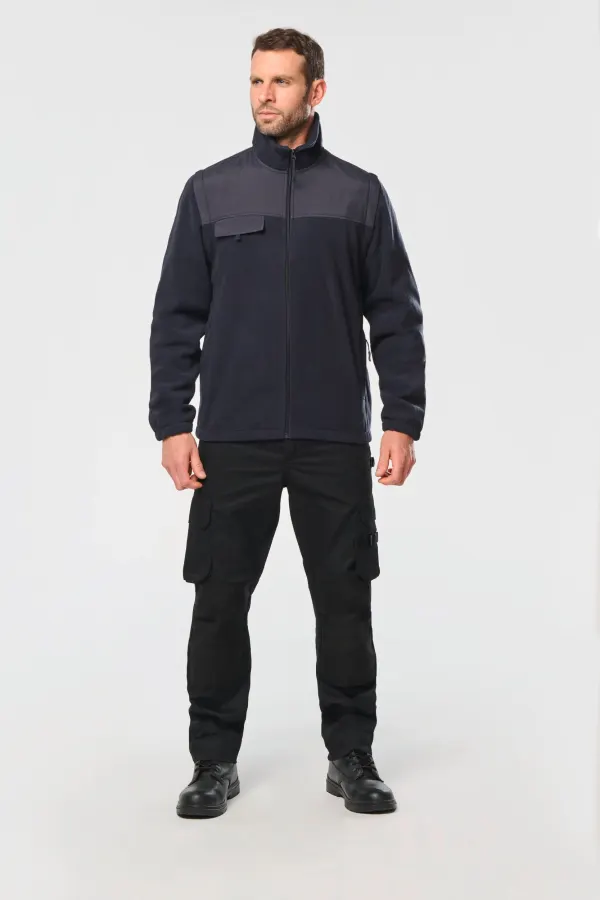 Veste polaire manches amovibles homme porté — vue 4
