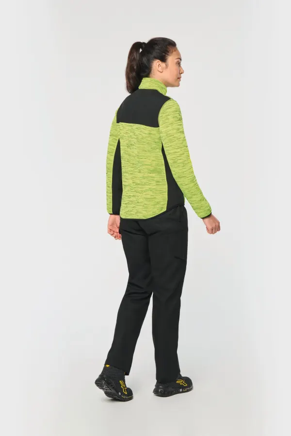 Veste recyclée en polytricot femme porté — vue 1